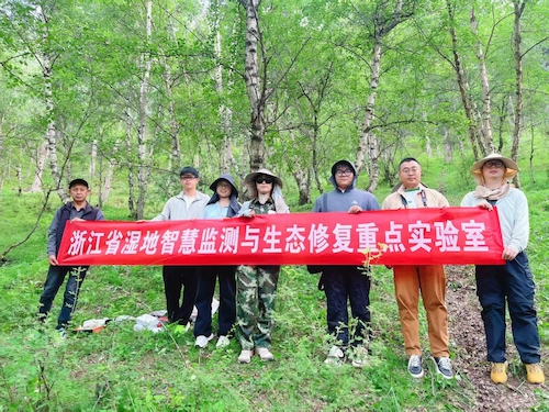 浙江省湿地智慧监测与生态修复重点实验室参与构建人工湿地生态塘示范工程